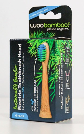 Woobamboo Electonic Toothbrush Heads (6 pack)
