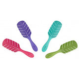 4 Detangler brushes, in pink, purple, green and blue