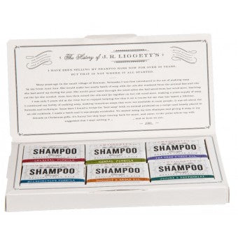 J.R Liggetts Shampoo Selection Box containing 6 different varieties of shampoo