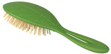 BASS BioFlex Style and Detangle - wood pins, green handle