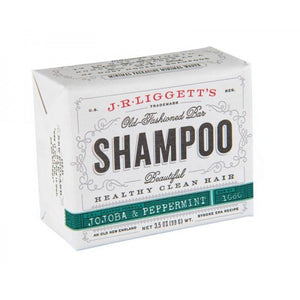 J.R Liggetts Old Fashioned Shampoo Bar with Jojoba and Peppermint label