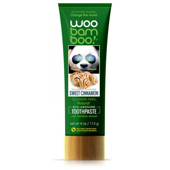 Woobamboo Toothpaste - Sweet Cinnamon green bottle
